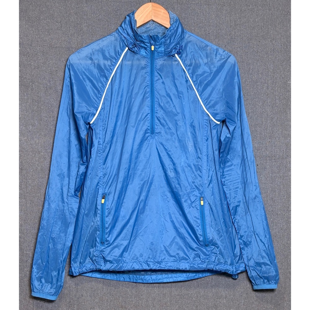 Sweaty‎ Betty Blue Packable Half Zip Running Windbreaker Jacket Womens Small